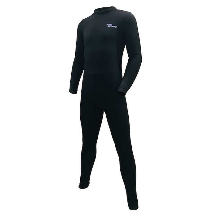 Swim Sports - 0.5mm Child's Thermal Fleece Top and Tight (Black)